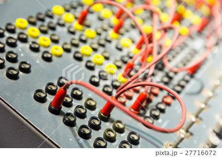 Vintage control panel in computer museum 27716072