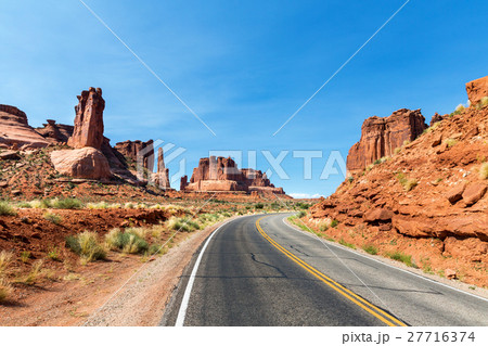 Road through Arches National Park Road through Arches National Park 27716374