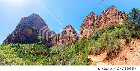 Virgin nature paniramic view of Zion National Park Virgin nature paniramic view of Zion National Park 27716487