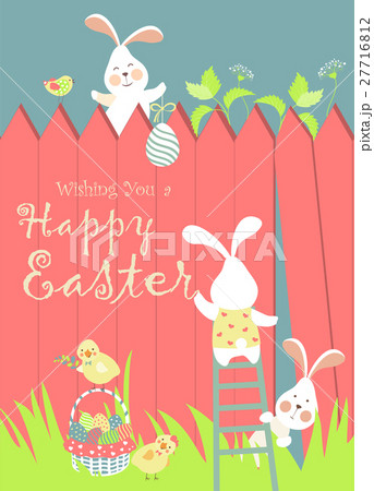 Easter bunnies and easter eggs Easter bunnies and easter eggs 27716812