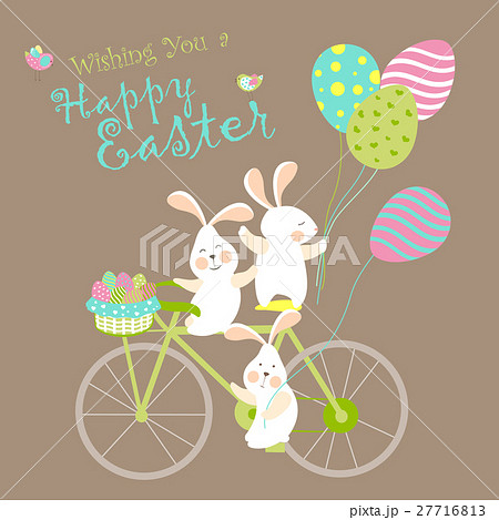 Easter bunnies and easter eggs Easter bunnies and easter eggs 27716813