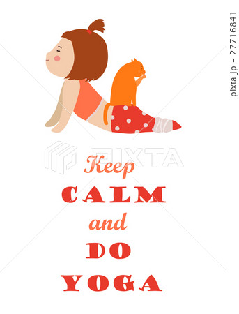 illustration of isolated a girl practising yoga 27716841