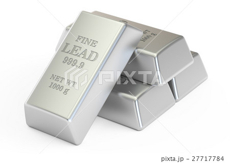 lead ingots, 3D rendering 27717784