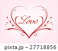 Valentines card with line heart 27718856
