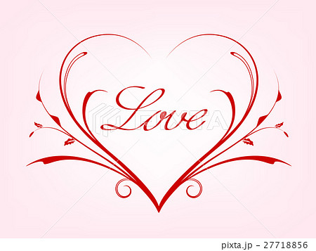 Valentines card with line heart 27718856