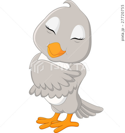 Cute gray bird cartoon Cute gray bird cartoon 27720755