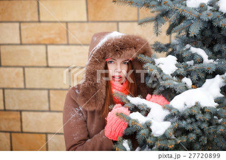 Girl teenager in winter. Girl teenager in winter. 27720899