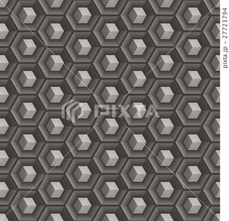 Seamless abstract 3D pattern - cubes  27723794