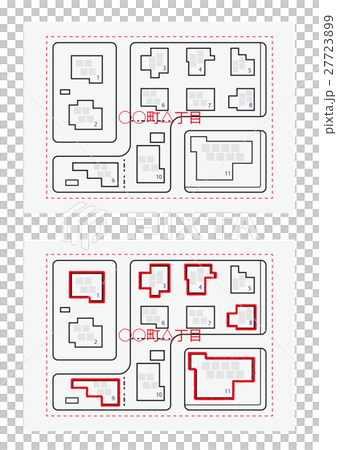Illustration of a simple map of a house 27723899