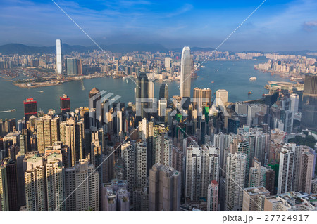 Hong Kong city office building aerial view Hong Kong city office building aerial view 27724917