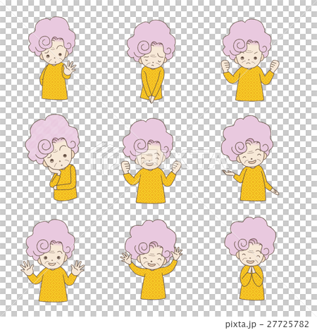おばあちゃん 表情 セット 27725782