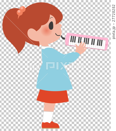 ピアニカを演奏する女の子 ピアニカを演奏する女の子 27728282