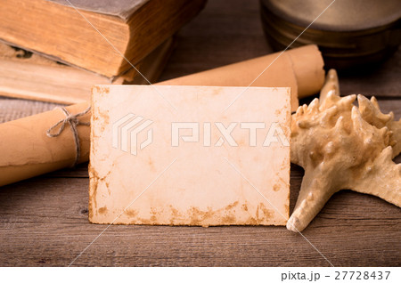 Aged blank card 27728437