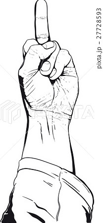 hand showing no decent gesture 27728593