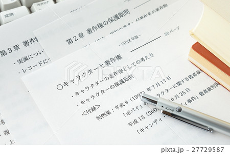 著作権　キャラクター　漫画　アニメ　コピーライト　勉強　ビジネス　知的財産権　創作活動　著作物　法令 27729587