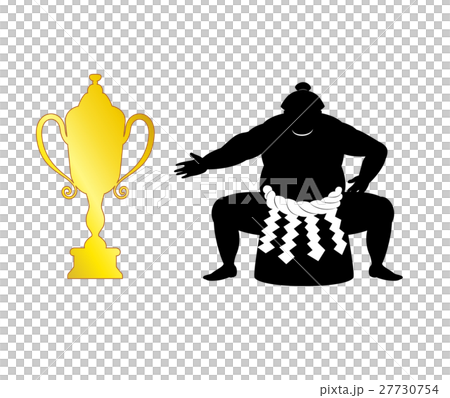 大相撲力士トロフィーで念願の初優勝を祝う 27730754