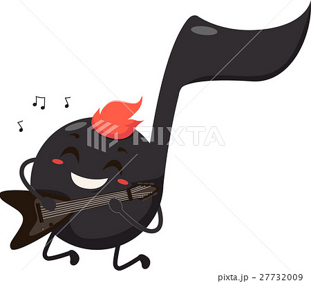 Musical Note Mascot Rock Roll 27732009