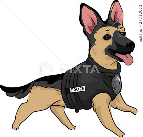 Police Dog Canine Trainingのイラスト素材