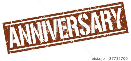 anniversary square grunge stamp 27735700