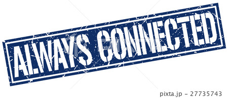 always connected square grunge stamp 27735743