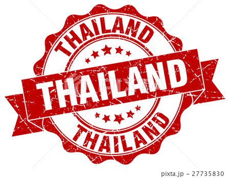 Thailand round ribbon sealのイラスト素材 [27735830] - PIXTA