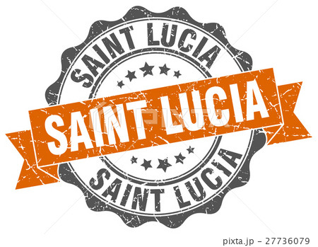 Saint Lucia round ribbon seal Saint Lucia round ribbon seal 27736079