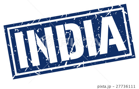 India blue square stamp 27736111