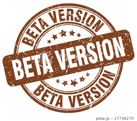 beta version brown grunge stamp 27736270
