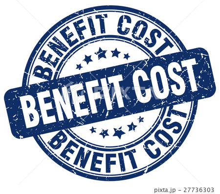 benefit cost blue grunge stamp 27736303