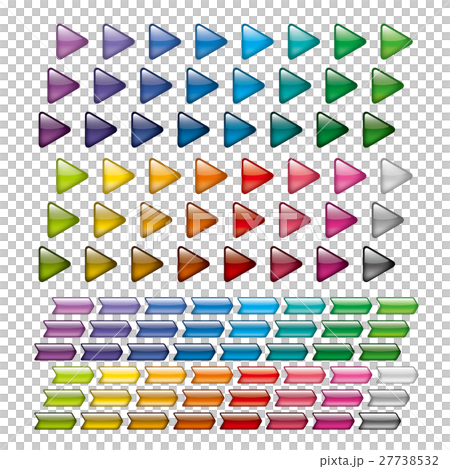 Transparent color triangle · vector button material 27738532