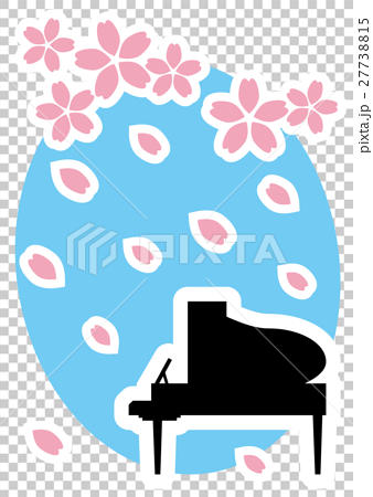 桜 コンサート ピアノのイラスト素材