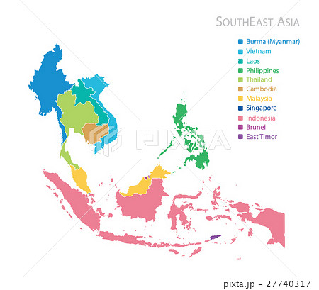 Map Of Southeast Asiaのイラスト素材