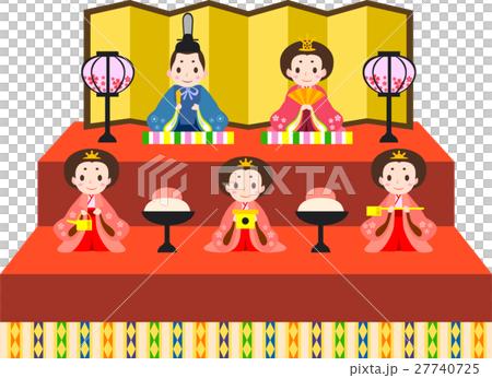 ひな人形 二段飾りのイラスト素材 [27740725] - PIXTA