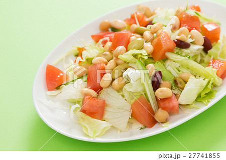 野菜サラダ　グリーンバック 27741855
