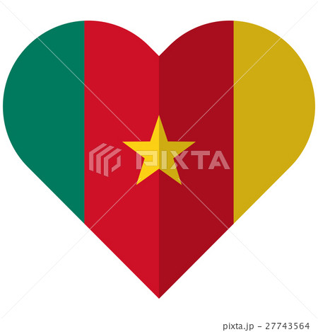 Cameroon flat heart flag Cameroon flat heart flag 27743564