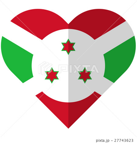 Burundi flat heart flag Burundi flat heart flag 27743623