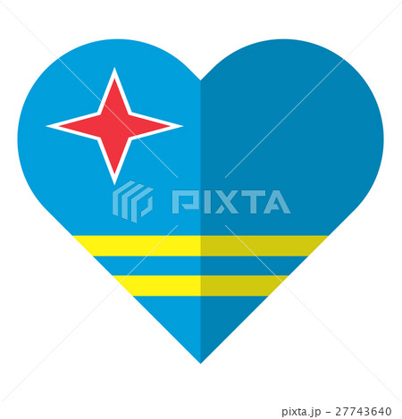 Aruba flat heart flag Aruba flat heart flag 27743640