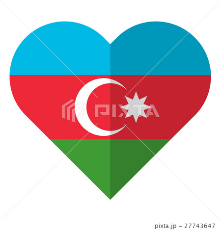 Azerbaijan flat heart flag Azerbaijan flat heart flag 27743647