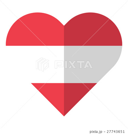 Austria flat heart flag Austria flat heart flag 27743651
