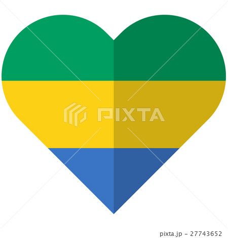 Gabon flat heart flag 27743652