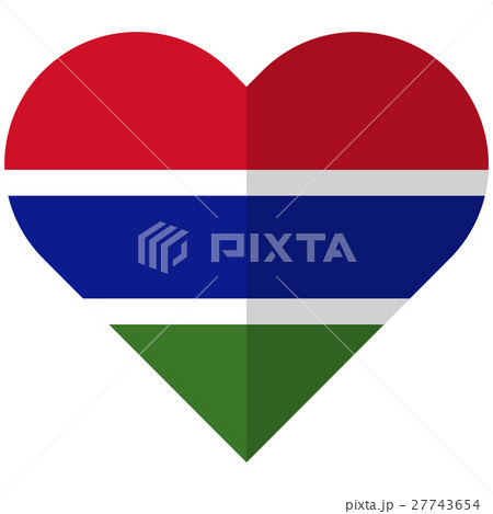 Gambia flat heart flag Gambia flat heart flag 27743654