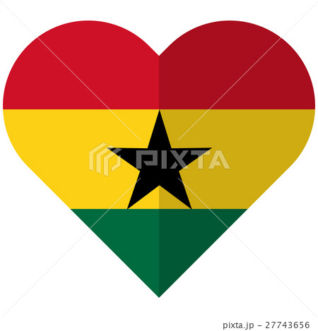 Ghana flat heart flag Ghana flat heart flag 27743656