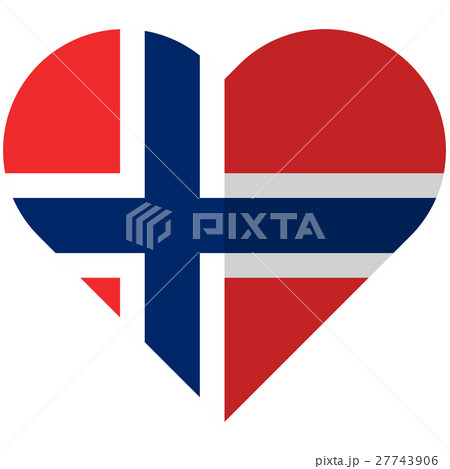 Norway flat heart flag 27743906