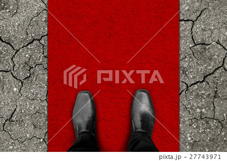 Rich man on red carpet and poor world Rich man on red carpet and poor world 27743971