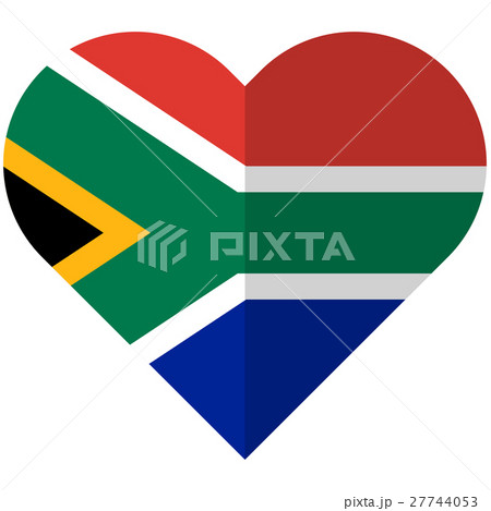 South Africa flat heart flag 27744053