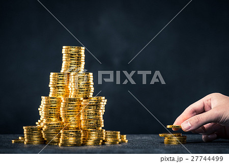 大量のコイン,お金 大量のコイン,お金 27744499