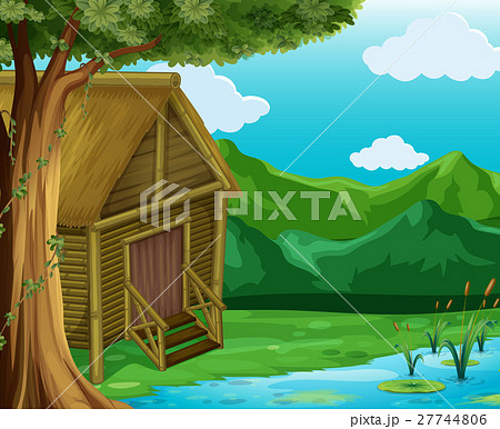 Wooden cabin by the river Wooden cabin by the river 27744806