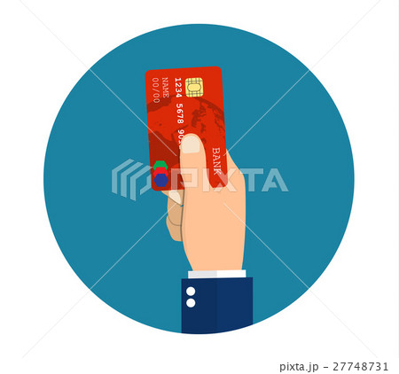 Hand holding or showing credit card Hand holding or showing credit card 27748731