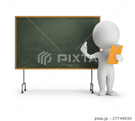 3d small people - blackboard 3d small people - blackboard 27749030
