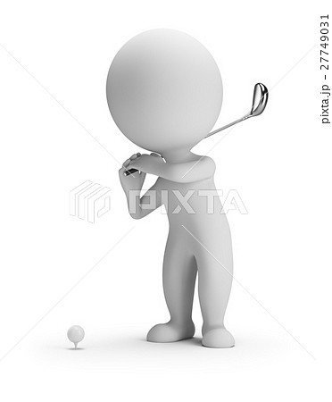 3d small people - golfing 3d small people - golfing 27749031